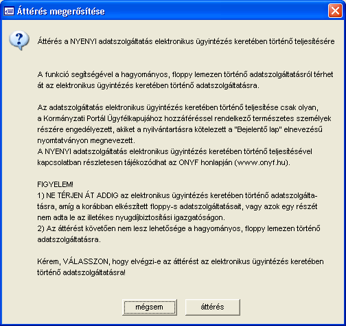 Floppy-s adatszolgáltatásról áttérés e-nyenyi-re 2.