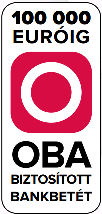 Országos Betétbiztosítási Alap (továbbiakban OBA) által védett.