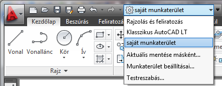 18 RAJZMÓDOSÍTÓ PARANCSOK AutoCAD ikonból kattintással gördíthetők le, de aki a hagyományos megoldást szeretné használni, az inkább váltson át a Klasszikus AutoCAD munkatérre.