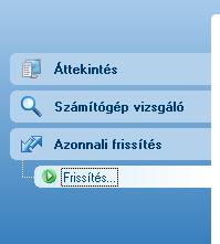 8.3. Gyors linkek A Gyorsgombok (az AVG felhasználói felület bal oldalán) lehetové teszik, hogy Ön azonnal hozzáférjen a legfontosabb és leggyakrabban használt AVG funkciókhoz: Áttekintés - használja