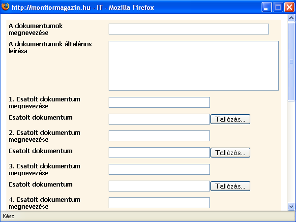 Csatolt ajánló kép és kiskép! Csak JPG formátumú képet csatoljunk! A képeknek fix méretűeknek kell lenniük. Általában a képeket ezért le kell kicsinyíteni.