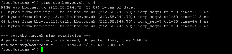 7. ping (IP összeköttetés ellenőrzése) Parancs ping Szintaxis ping {ip_cím domain név} Kapcsolók: -b hálózati broadcast cím ping-elése -c megadott számú echo request kérés kiküldése után leáll a