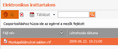 2. Kattintson a megjelenı lista fölötti Új gombra.
