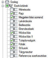 Eszköztárak megjelenítése a CUI-szerkesztővel 1 Kattintson a következőkre: Kezelés lap Testreszabás panel Felhasználói kezelőfelület.