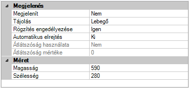 Az Átlátszóság mértéke mezőben adjon meg egy számot (ha szükséges). Az Alapértelmezett csoport mezőben válasszon egy eszközpaletta-csoportot (csak az Eszközpaletták ablak esetén).