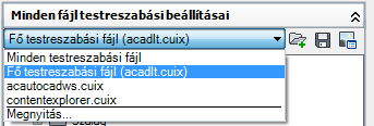 Testreszabási fájl létrehozása egy létező testreszabási fájlból 1 A Windows Intézőben tallózzon a következő helyre: (Windows XP) <meghajtó>:\documents and Settings\<felhasználói profil>\application