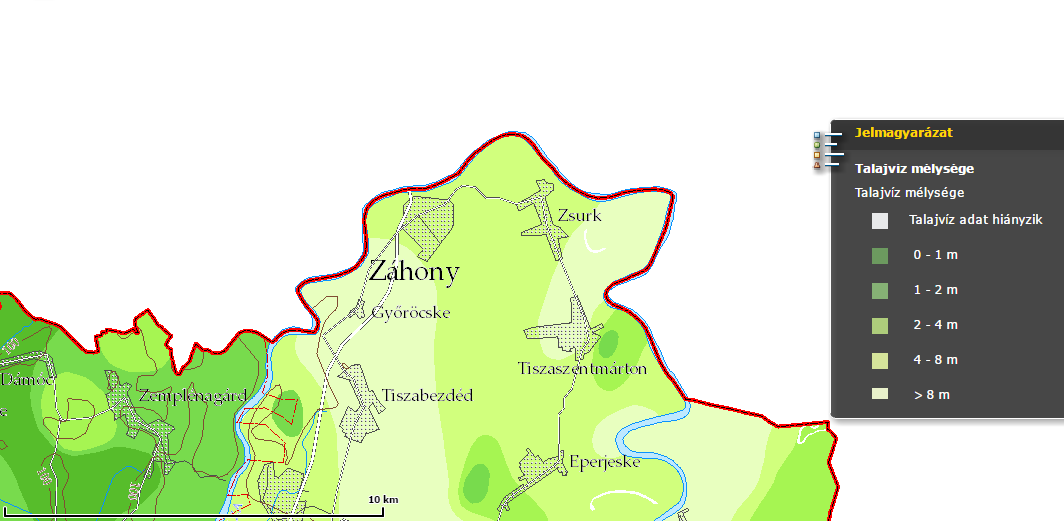 HELYZETFELTÁRÓ- HELYZETELEMZŐ - HELYZETÉRTÉKELŐ MUNKARÉSZEK 102 Felszín alatti vizek érzékenysége Talajvíz Felszín alatti vizek A felszín alatti víz állapota szempontjából érzékeny területeken levő