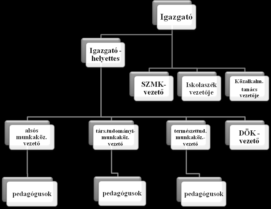 5 1. ábra: Szervezeti felépítés 4.. Az intézmény vezetője 1.