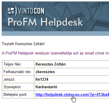 6. A levélben megkapott belépési pontra kattintva jutunk a belépési oldalra, ahol meg kell adnunk a levélben megkapott felhasználó nevünket, jelszavunkat.