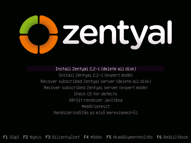 2 MIT TUD A ZENTYAL? 2.1. A Zentyal telepítése A telepítés legegyszerűbb módja, ha leöltöd a telepítő CD-t a http://zentyal.org/downloads címről. Itt találsz 32 és 64 bites változatot is.