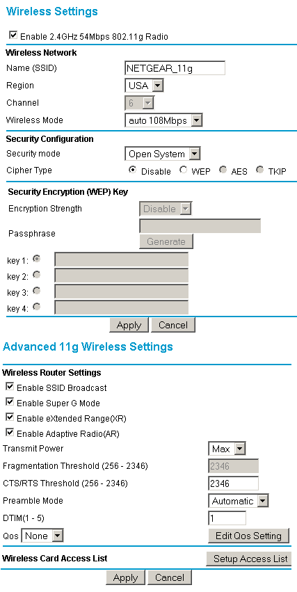 19. ábra: Példa nyílt WiFi rendszer beállításaira 5.1.2.