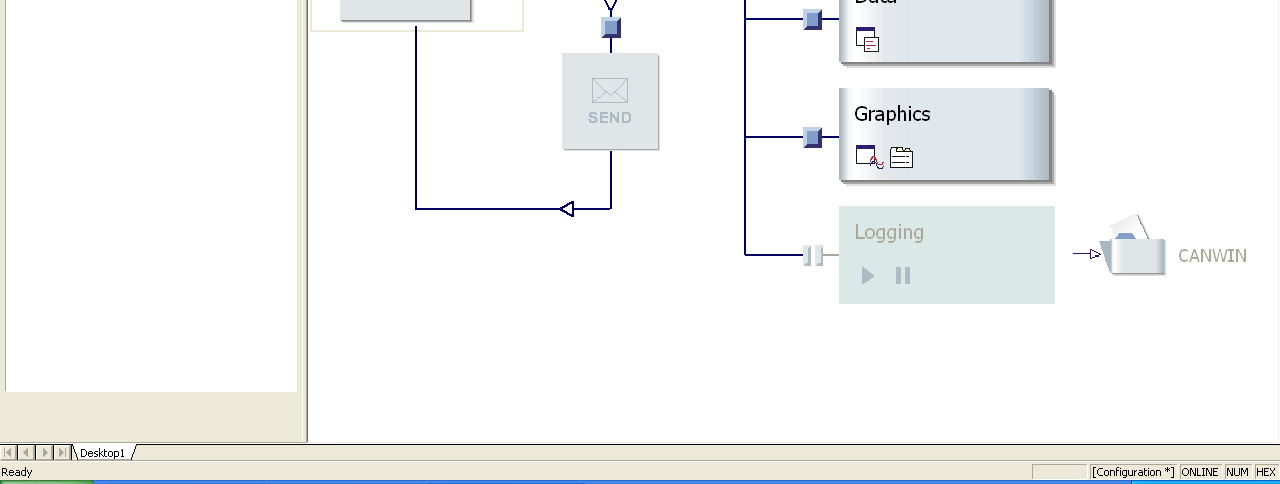 láthatunk egy példát). A CANalyzer felépítése után ismerjük meg a használatát is! Indítsuk el a programot!