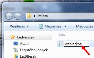 A weblap létrehozása Egy üres helyre kattintva