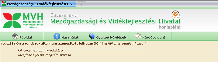 Belépés a felületre FONTOS! Felhívjuk szíves figyelmüket, hogy az elektronikus felület a Mozilla Firefox böngészőre lett optimalizálva! Más böngészőkkel előfordulhat hibás megjelenítés! 1.