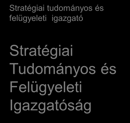 Törzsfőnök Parancsnok Stratégiai tudományos és felügyeleti igazgató Parancsokság / törzs Jogi- és Igazgatási Személyügyi és Munkaügyi Vezénylő zászlós Belső Ellenőrzési Alosztály Biztonságtechnikai