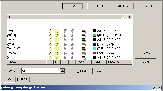 1.1.7 LAYER RÉTEGEK ÉS VONALTÍPUSOK Format Layer A rajzolás során különbözõ fonalfajtákat és vonaltípusokat használunk.