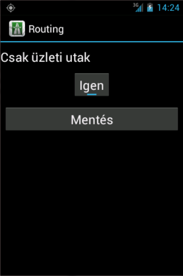 Hasonló a feladata a Nyitott útvonal tétlen idő paraméternek. Azt az időtartamot lehet megadni percben, amennyi idő elmozdulás nélküli eltelte után új útvonalat nyisson a program.