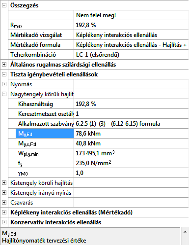 Vizsgálat típus Keresztmetszet alakja Tiszta esetek 6.7 6.7.3.2 (6.30) 6.7.3.2 (ábra 6.19), 6.7.3.4 6.7.1 (9), táblázat 6.3 Interakció 6.7.3.6 (6.45) 6.7.3.7 (6.