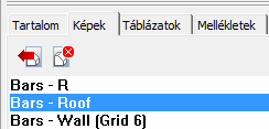 A Képek fülre kattintva megjelennek a képkezelő ikonok. Segítségükkel a korábban készített pillanatképek bármelyike beilleszthető a dokumentumba, vagy törölhető onnan.