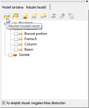Ilyenkor használható a RÉSZLET M OD EL L NÉZ ET
