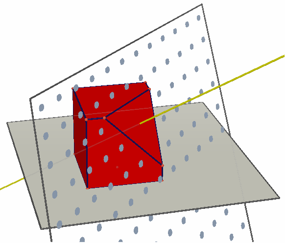 (elnevezés) funkció segítségével (lásd az 5. fejezetet). Ha nem neveztük el a szerkesztett objektumokat, akkor a Cabri 3D ezt megteszi helyettünk, például a pontokat sorban P 1, P 2, stb.