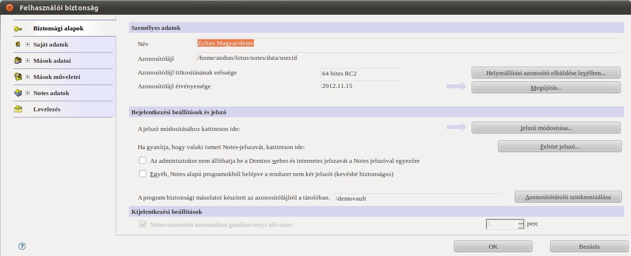 Navigáció a Lotus Notes kliensben Menü sáv Ablak fülek Eszköz sáv Könyvjelző sáv Státusz sáv Kezdőlap beállításainak módosítása Kezdőlapját előre elkészített minták vagy saját elképzelései alapján