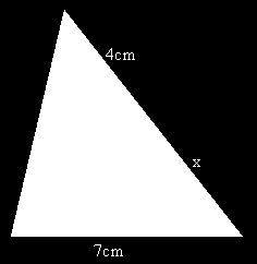 c) Az EB, FC és GD szakaszok párhuzamosak. AB=10; EB=5; EF=10; FC=1; CD=1. Határozza meg az AE, BC, FG és DG szakaszok hosszát! 3. feladat Adott az ábrán látható háromszög.