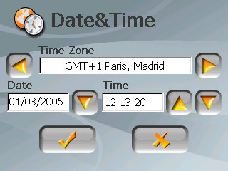 4. A dátum beállításához érintsük meg a le nyilat a Date mezőnél. Egy naptár jelenik meg.