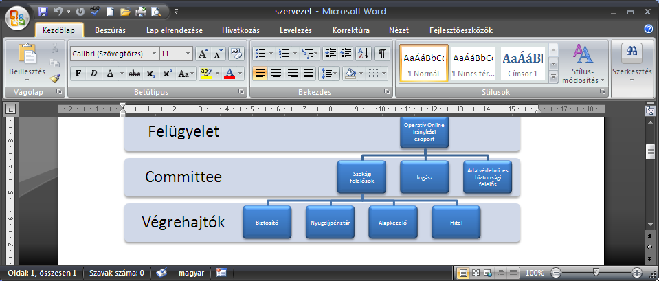 42 2007-es MS Office újdonságok eszköztárból egy fél darab maradt összesen, ez tartalmazza a mentés, visszavonás, mégis, parancsokat. De nézzünk most már meg egy-két fontosabb alkalmazást!