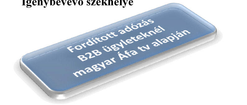 Árufuvarozás teljesítés helye B2B ügyletekre Főszabály: Igénybevevő székhelye B2C