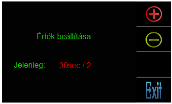 Csengőhang beállítás Érintse meg a ikonhoz tartozó számot /3/, majd válassza a Csengőhang menüpontot ezen belül három művelethez választható csengőhang Kaputábla, Interkom, Ajtócsengő.