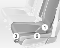 Ülések, biztonsági rendszerek 43 Hátsó ülések Ülésállítás Variálható ülésrendszer (FlexSpace) 9 Figyelmeztetés Csak akkor közlekedjen a gépkocsival, ha a szélső ülések rögzítve vannak a