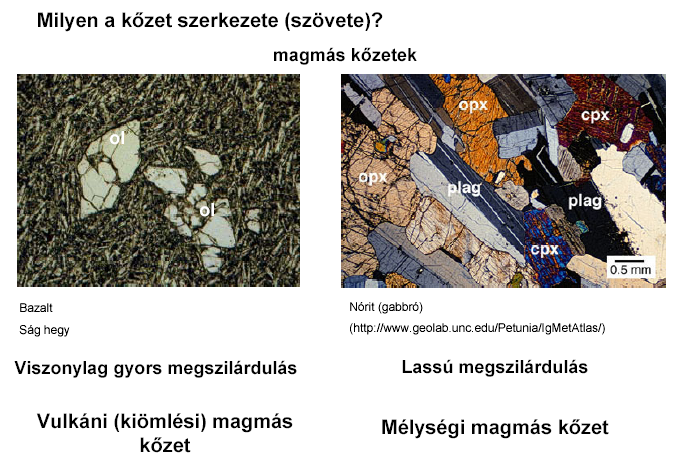 (abissziks( abissziks, intruzív) magmás s kőzetek k és s