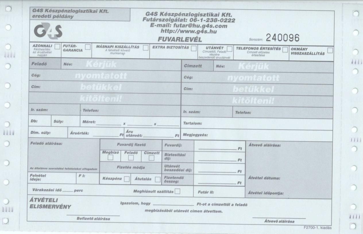 4. számú Melléklet A szolgáltatás