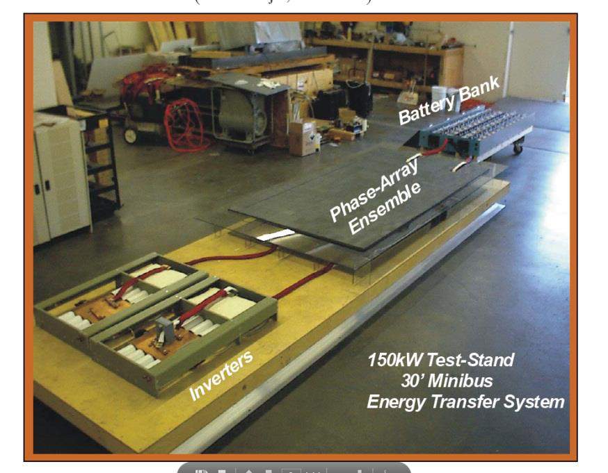 Induktív töltés 150kW 30 Minibus Energy Transfer System (ETT in Ojai, California) Recharge Power Rating: Peak Power 150kW Long Term Power. 100kW Reverse Power Transfer.