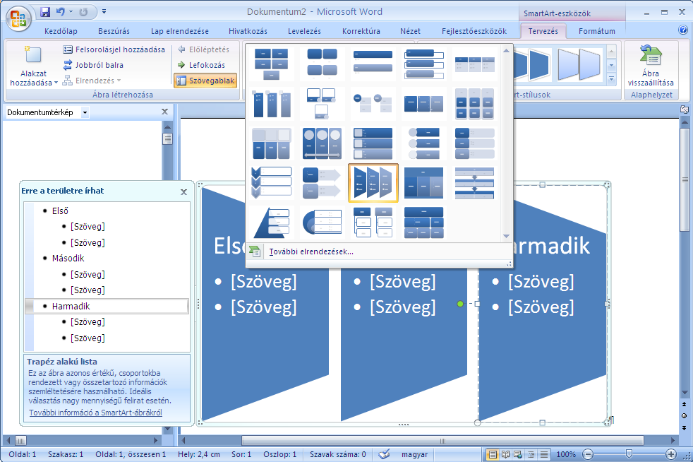 AZ EXCEL 2007 HASZNÁLATA 17 szöveges tartalmát akár külön ablakban is szerkeszthetjük (lásd a mellékelt ábra Erre a területre írhat ablakát), amelyben minden zavaró hatástól mentesen, jól