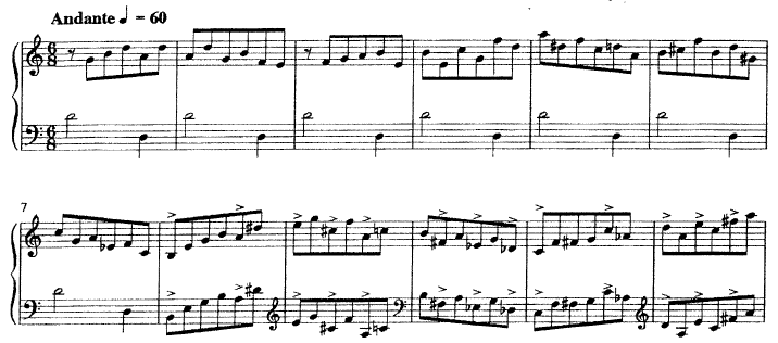 31 4. kottapélda: J. S. Bach: d-moll kétszólamú invenció (BWV 926) (1-10. ü.
