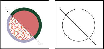 ILLUSTRATOR CS3 160 Élő festési csoport kibővítése és feloldása Egy Élő festési csoport feloldása után egy vagy több hagyományos 0,5 pontos, fekete, kitöltés nélküli görbe jön létre.