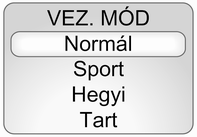 116 Vezetés és üzemeltetés Addig nyomogassa a VEZ. MÓD gombot, amíg a kívánt meghajtási mód kijelölődik a vezető információs központban (DIC). 3 másodperc múlva az új meghajtási üzemmód aktívvá válik.