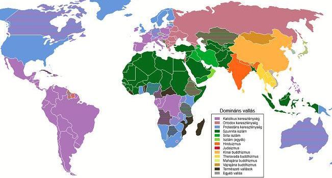 org/files/2014/01/global-religion-full.pdf, 12. p. 2013. 08. 01. 3.4. ábra: A világvallások térképe Forrás: http://tortenelemklub.