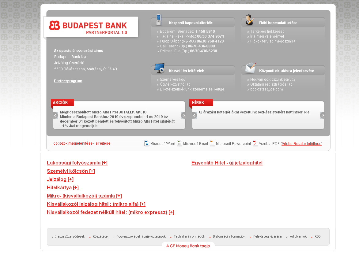 Partnerportál www.budapestbank.