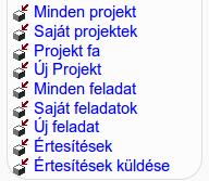 új feladatot kaptak módosult egy projektjük módosult egy hozzájuk rendelt feladat van lejáró feladatuk 4.3.