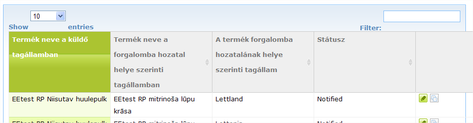 II.7. A 13. CIKK (3) BEKEZDÉSE SZERINTI BEJELENTÉSEK MEGTEKINTÉSE ÉS SZERKESZTÉSE A 13.