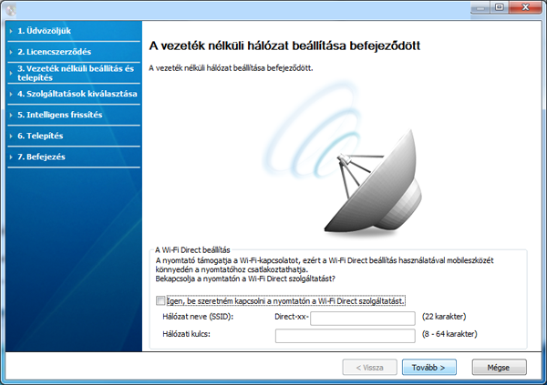 Vezeték nélküli hálózat beállítása 10 11 - Alhálózati maszk: 255.255.0.0 (használja a számítógép alhálózati maszkját). - Átjáró: 169.254.133.