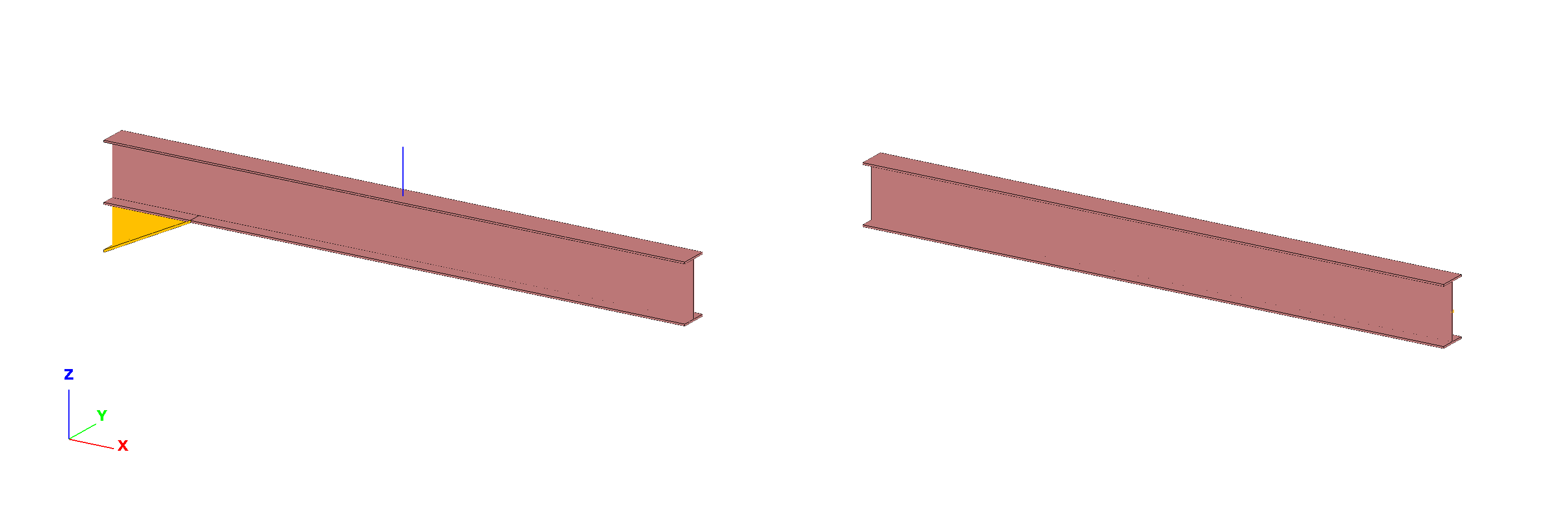 Keretszerkezet Tételezzük fel, hog a 7.8 ábrán látható keretszerkezet oszloptalpai csuklósak és az oldalsó támaszai villásak (azaz, az alsó övek kikönököltek).