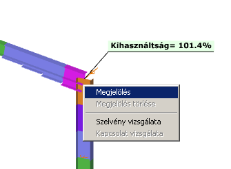 A mértékadó teherkombináció kiválasztása után a vezérlő táblán (M5.5 ábra) kapcsoljuk be a Kihajlás vizsgálat opciót [], majd a vizsgálat módját meghatározó opciókat [3],[4],[5].