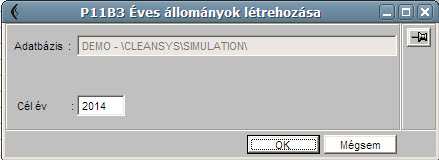 Adatbázisok karbantartása. Arra az adatba zisra kell ra a llni, amibe bele pett: b.) A jobb felso sarokban tala lhato nyitjuk meg: E ves a lloma nyok le trehoza sa gombbal 2014.