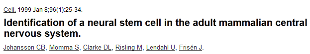 Ependima 1992, Reynolds, Weiss Richards, L. J., Kilpatrick, T. J. & Bartlett, P. F. De novo generation of neuronal cells from the adult mouse brain. Proc.