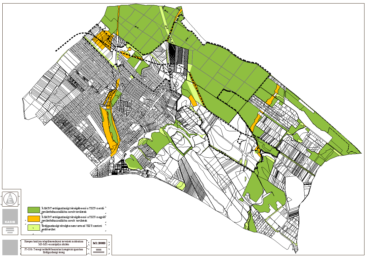 Térségi övezetek Ökológia folyosó övezet Országos ökológiai hálózat kiterjedése (ha) OTrT 12/A.