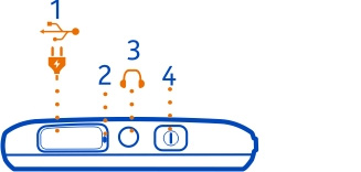 Kezdő lépések 7 Kezdő lépések A telefon gombjai és részei